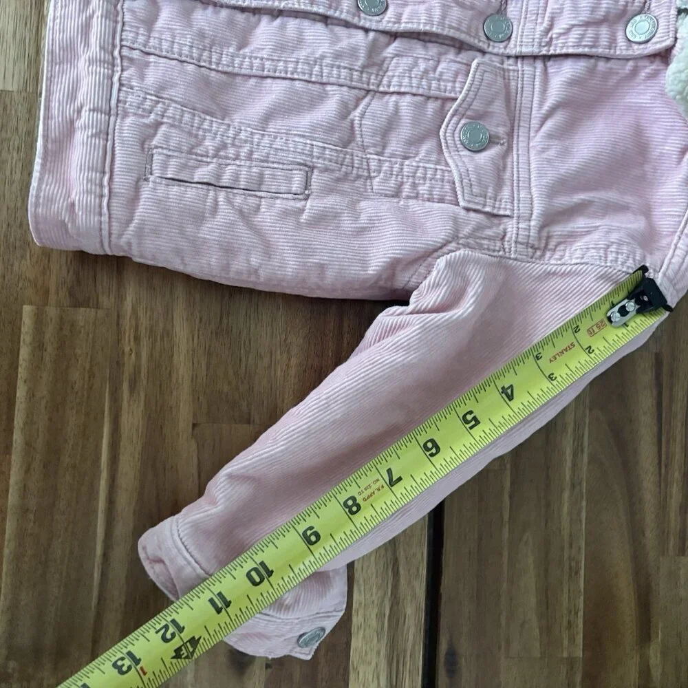 Gap‎ Toddler 3T Pink Corduroy Jacket Shearling Lined Western Neutrals School